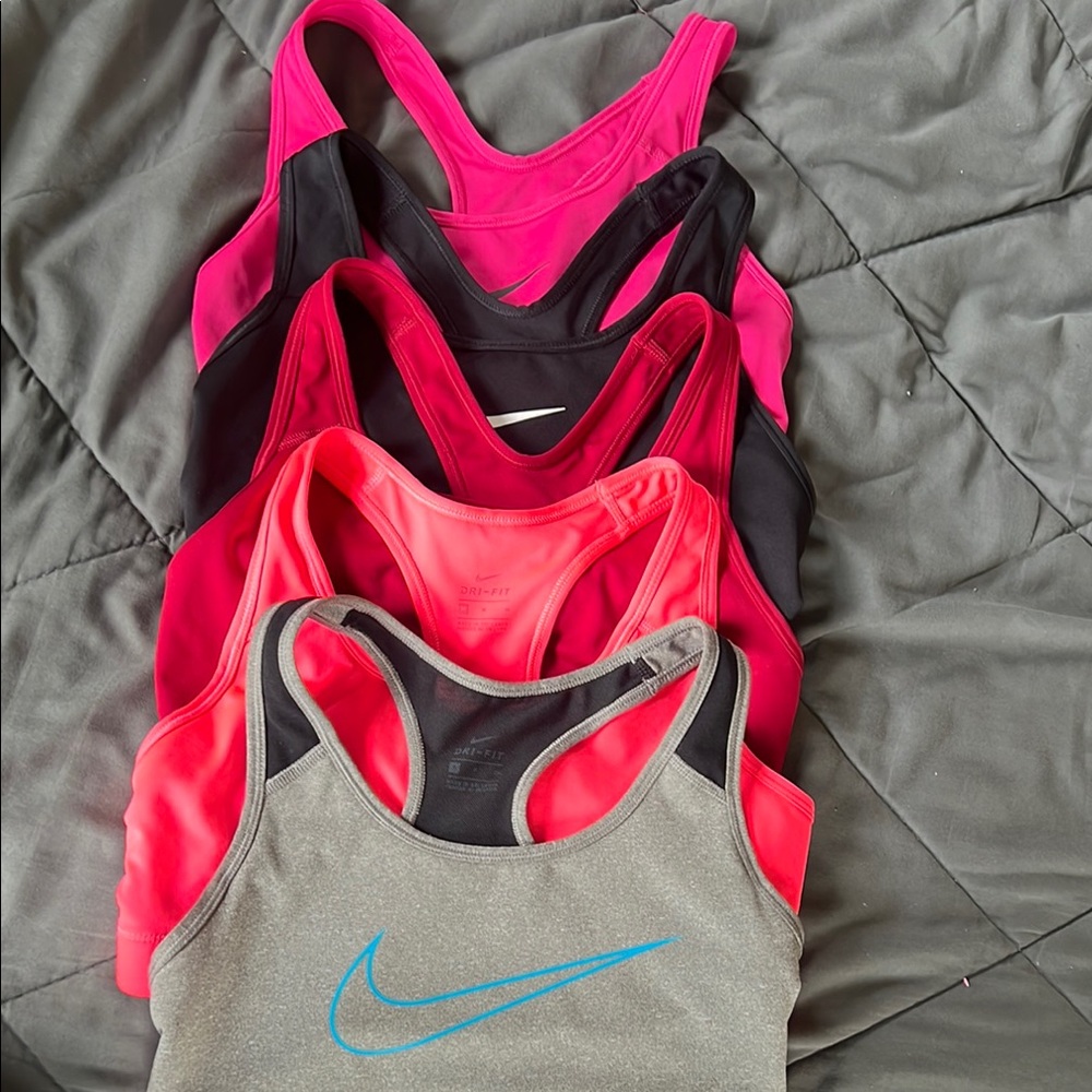 Nike Women's Athletic Tank Tops - Pink, Black, Gray